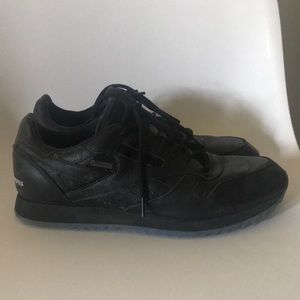 Raised by Wolves Reeboks black on black size 12